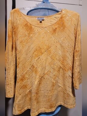 JM COLLECTION Tunic Top. Size L Women’s Scoop Neck